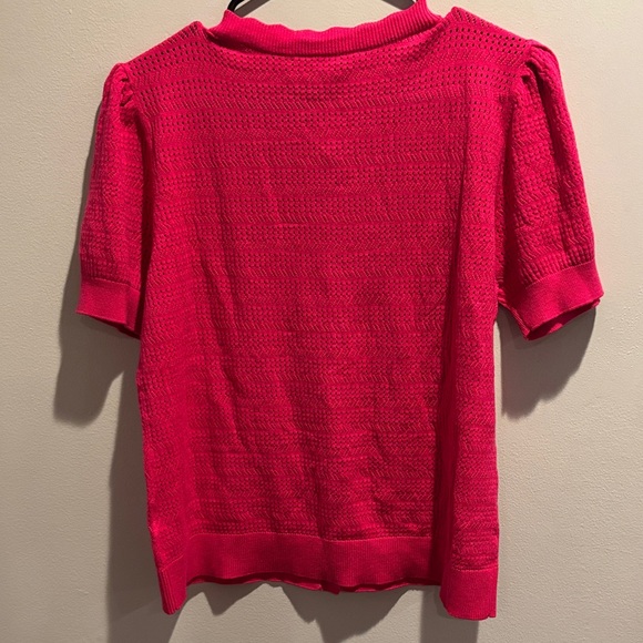 Bebe Women's Vibrant Pink Knit Blouse - Picture 7 of 7